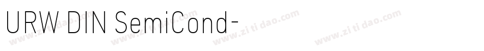 URW DIN SemiCond字体转换